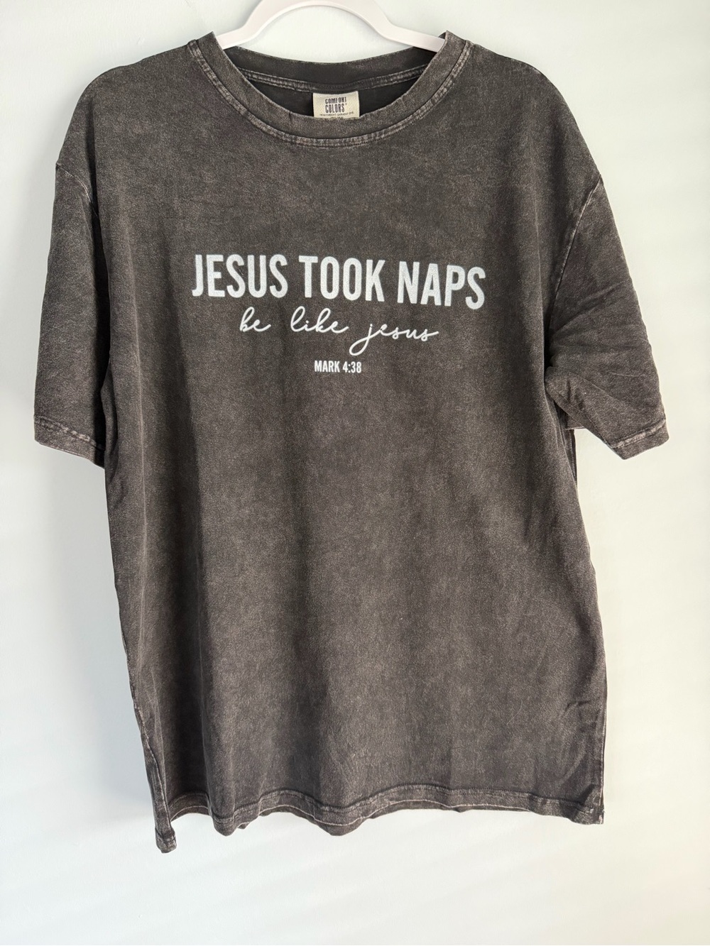 Comfort Colors Large Jesus Took Naps Be Like Jesus Mark 4:38 Graphic Tee
